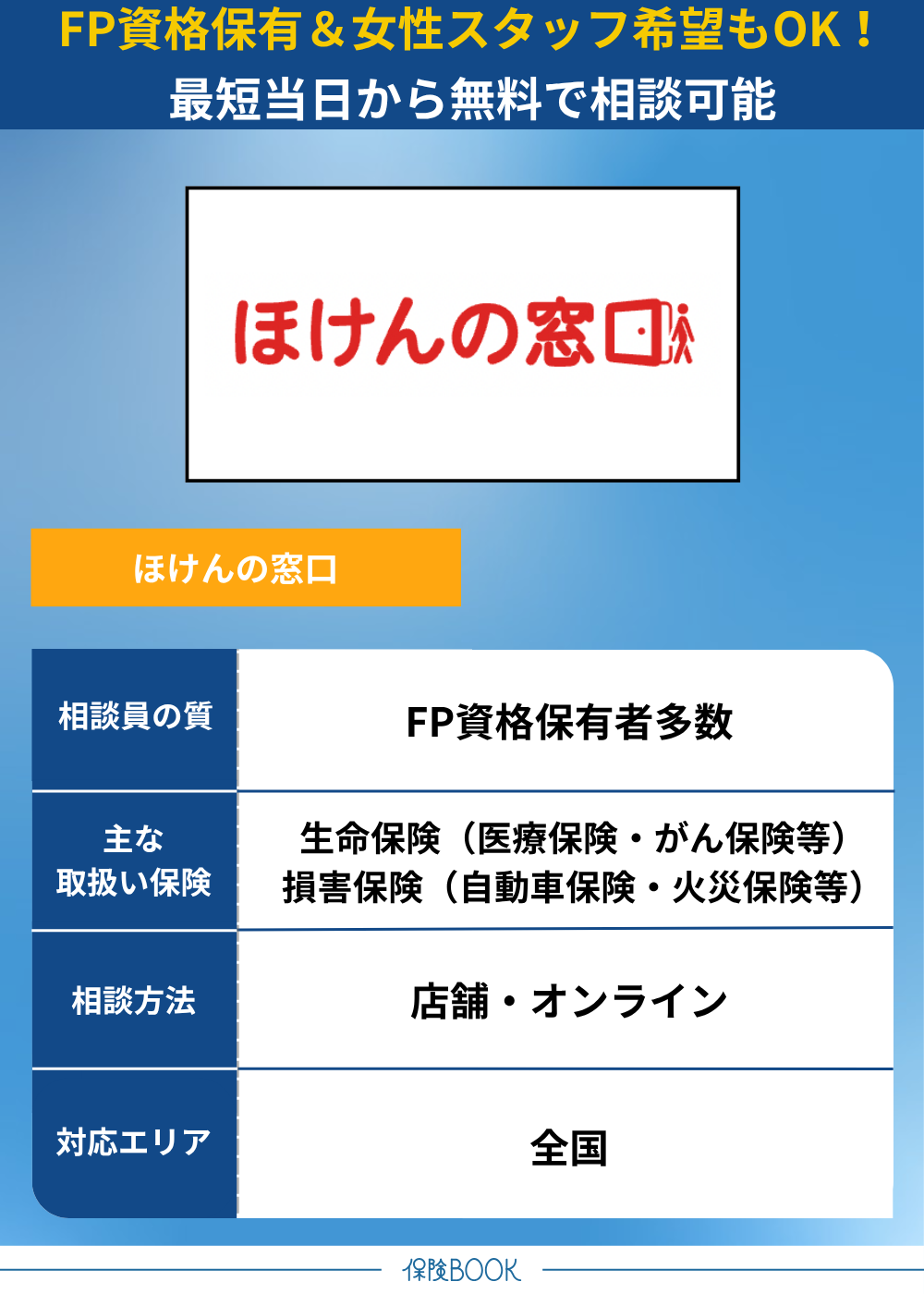 FP相談おすすめ　ほけんの窓口