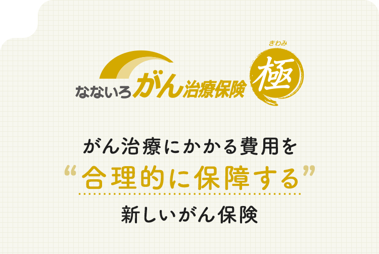 【なないろがん治療保険 極】がん治療にかかる費用を合理的に保障する新しいがん保険